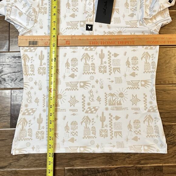 Bad Birdie Core Polo Women’s Medium Stucco UPF 50 4-Way Stretch Wicking New $78 - Picture 4 of 7